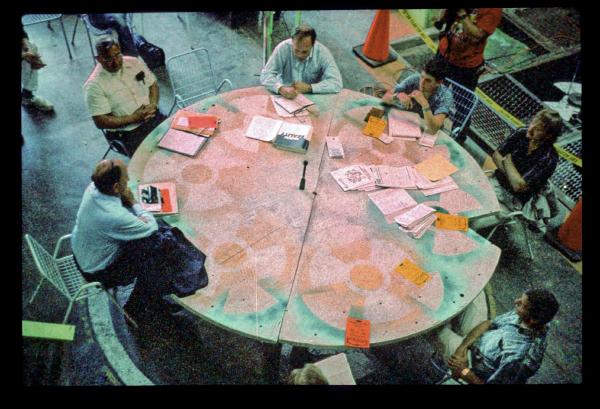 James Acord, Round table, Hanford, 1999. James Acord, Round table, Hanford, 1999.