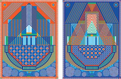 Yelena Popova, Keepsafe (I and II), design for two Jacquard woven tapestries, 2019 Yelena Popova, Keepsafe (I and II), design for two Jacquard woven tapestries, 2019