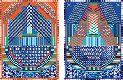 Yelena Popova, Keepsafe (I and II), design for two Jacquard woven tapestries, 2019